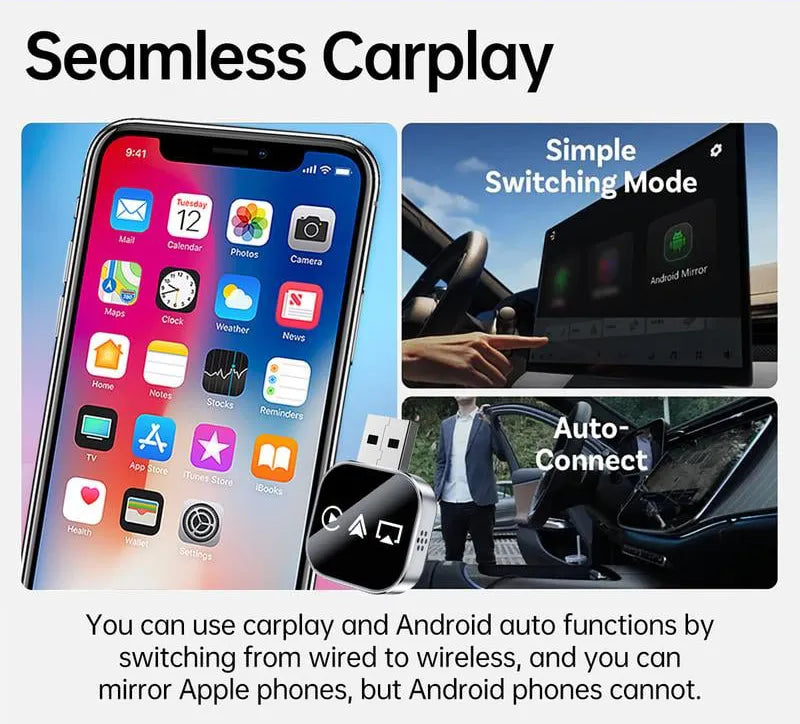 LinkUp® 3-in-1 Wireless CarPlay Adapter